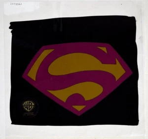 SUPERMAN ANIMATED Series OPC WARNER BROS Prod ANIMATION CEL INTRO SHIELD w COA - Picture 1 of 2