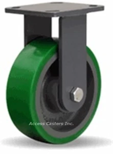 R-WH-8DB 8" x 2" Hamilton Rigid Plate Caster, Duralast on Cast Iron Wheel - Picture 1 of 2