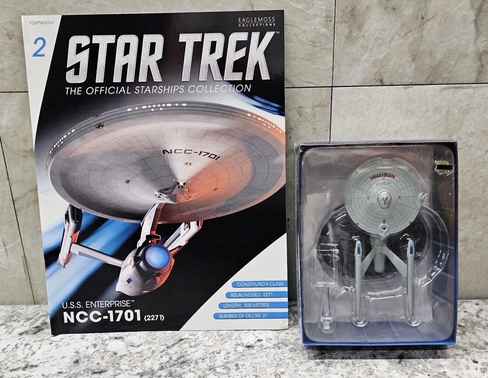 #2 Star Trek Movies 5" Eaglemoss Die-Cast USS Enterprise 1701- from UK w Mag - Image 1 of 1