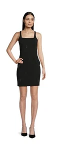 Rhinestone Hearts Women's XL Mini Dress -BLACK BEAUTY- Stretchy NWT - Picture 1 of 6