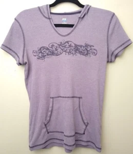 SJB Active Damen Shirt/Oberteil Tasche vorne Kapuze Gr. Small lila/grau - Bild 1 von 4
