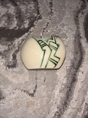 Carol Daw Studio Art Pottery 1980s Vases Abstract Incised Motif Vintage - Image 1 of 4