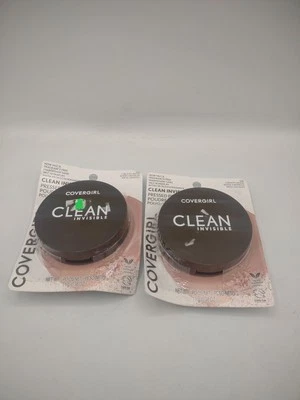 Covergirl Clean Invisible Pressed Powder .38oz Creamy Beige 150 Lot 2 Bundle  - Image 1 of 4