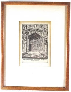 JOHN TAYLOR WAPPENSTICH VON PUERTA PRINCIPIA DE LA iGLESIA, 1934 RAHMEN & GUT - Bild 1 von 6