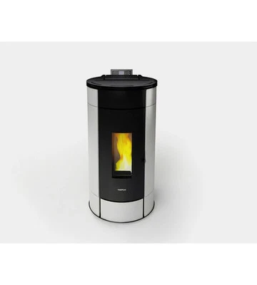 STUFA A PELLET ERMETICA FREEPOINT "GLOBE" BIANCO 11 KW - Immagine 1 di 3