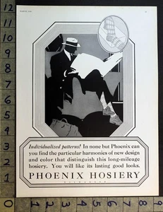 1928 MEN FASHION PHOENIX HOSIERY SOCKS SPORT TRAVEL HANDSOME MILWAUKEE AD FC9043 - Picture 1 of 1