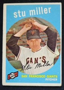 1959 Topps #183 Stu Miller San Francisco Giants - Picture 1 of 2