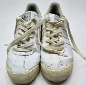 Adidas Samoa G99720 Retro Walking Running Sneakers White/White Leather Size 6.5 - Picture 1 of 24