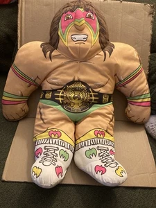 Vintage Tonka Ultimate Warrior WWF Wrestling Buddy Champion Plush Pillow 1990s - Picture 1 of 5
