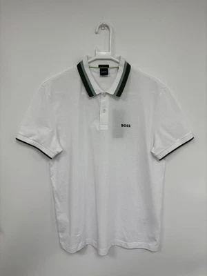 Camisa Polo Para Hombre Hugo Boss Calce Regular Punta Paddy Cuello Blanco Talla Mediana Foto 1 de 4