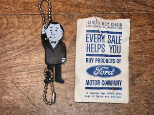 NOS Vintage FORD Motor Company Compliments of Friendly Fred Schlüsselanhänger 60er Jahre - Bild 1 von 5