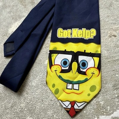Nickelodeon Bob Esponja Pantalones Cuadrados Gafas Got Kelp Hombre Corbata Corbata 2005 De Colección Foto 1 de 4