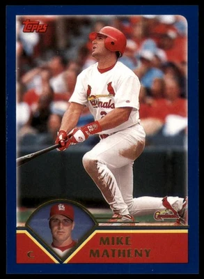 2003 Topps #89 Mike Matheny St. Louis Cardinals Baseball - Image 1 of 2