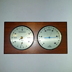 Barometer Thermometer Wetterstation Hygrometer Holz von SUNDO - Bild 1 von 3