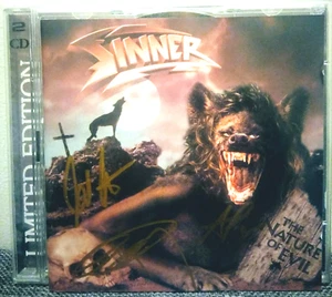 Sinner - The Nature of Evil. SIGNED. Ltd Edt 2CD. Excellent+ to N.Mint - Picture 1 of 4