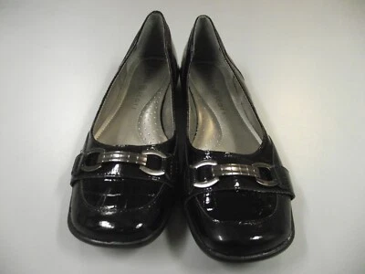 Karen Scott Orionn Negro Sintético 1/2 Patente Pisos, Negro, Talla 9M ~ ¡NUEVO EN CAJA! Foto 1 de 4
