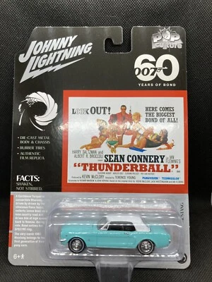 1/64 Johnny Lightning James Bond 007 Thunderball 1965 Ford Mustang Blue JLSP273 - Изображение 1 из 2