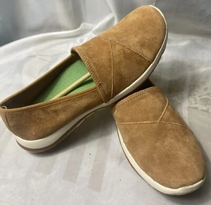 LL Bean Women 7.5 Glazedinger Leather Slip On Stretch Nubuck Casual Shoes - Picture 1 of 10