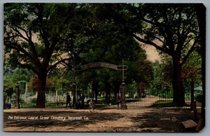 Postcard Savannah GA c1910s The Entrance Laurel Grove Cemetery - Imagen 1 de 2