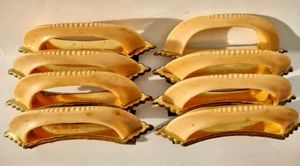 8 VINTAGE 1960s Bakelite & Brass FURNITURE HANDLES - Picture 1 of 7