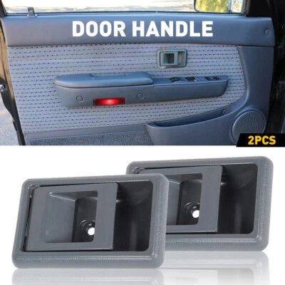 2x For 1995-00 Tacoma Truck Interior Left + Right Inside Inner Grey Door Handle - Image 1 of 4