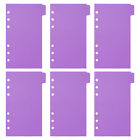 6x Ordner-Trennbltter Violett fr 6 Ringbcher A6-Papierordner-Zubehr