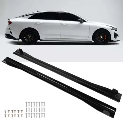 Fits For Kia K5 2021-2025 Side Skirts Extensions Rocker Panel Gloss Black PP Foto 1 de 4