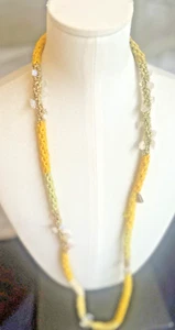 DESIGNER LUCY FOLK PLAIT NECKLACE STAMPED 925 FOLK ORIGINAL BOX - Picture 1 of 6