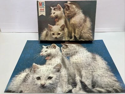 Milton Bradley Puzzle “Junior” 100 Piece Puzzle 1976 Kittens - Image 1 of 3