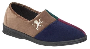 Big Mens Comfylux Harlequin Slippers in Multi Colour UK11, UK12, UK13