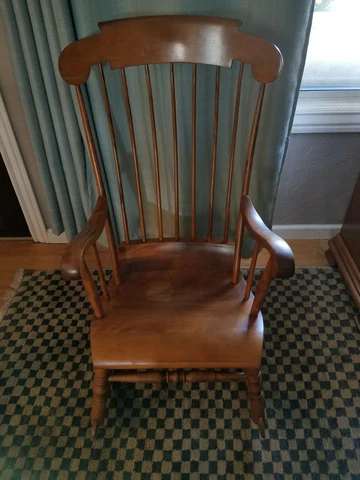 Nichols & Stone- Antique Solid Wood Rocking Chair- House of Windsor Cover
