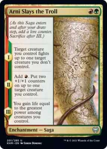 ARNI SLAYS THE TROLL X 4 N/M- KALDHEIM MAGIC THE GATHERING - Picture 1 of 1