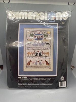 Vintage Dimensions Two By Two Noah's Ark Artwork Crewel Embroidery kit #1399 - Image 1 of 4
