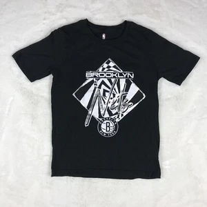 Kids NBA BROOKLYN NETS Black T-shirt Size Medium 10/12 - Picture 1 of 8
