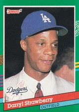 Darryl Strawberry Los Angeles Dodgers Donruss # 696 1991 Baseball Card