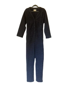 Mia Joy Belted Patterned Black/Grey Jumpsuit - size L - Picture 1 of 5