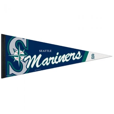 SEATTLE MARINERS PREMIUM QUALITY PENNANT 12"X30" MLB LICENSED WINCRAFT Cover