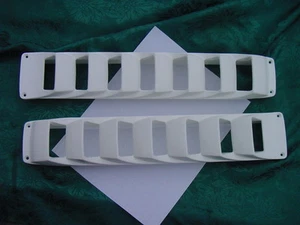 FOUR WINNS 1980'S BOAT BILGE VENT LOUVER WHITE (white) 17"  PAIR GENUINE NEW - Picture 1 of 10