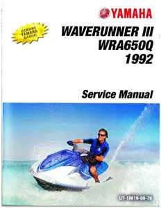 Yamaha WRA650Q 1992 manual de servicio: lit-18616-00-76 - Imagen 1 de 1