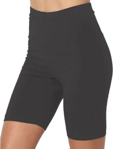 Pantalones Cortos de Ciclismo Para Mujer Lisos Elastizados Informales Damas Lycra Algodón Verano Cortos - Imagen 1 de 2