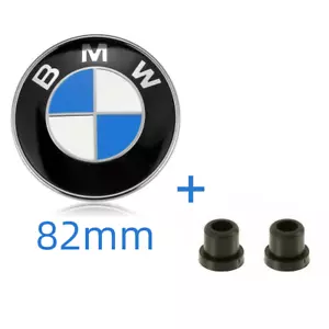 Für BMW Vorne Motorhaube Emblem Logo 82mm+2×Gummiring Abzeichen DE+++ - Bild 1 von 6