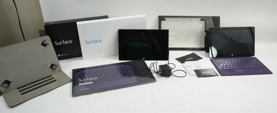 (2) Microsoft Surface RT 10.6" Windows RT 1516 2GB 32GB w/ KEYBOARDS RB695 - Image 1 of 4