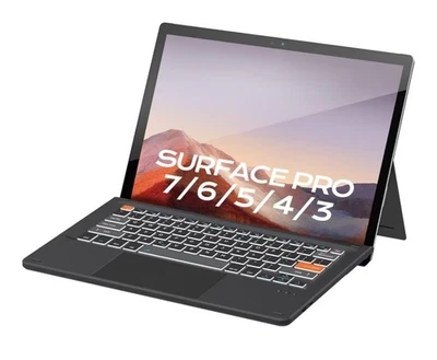 Surface Pro 7/7 Plus/6/5/4/3 12.3"Bluetooth Keyboard w/touch Pad Lighted Keys... - Image 1 of 4