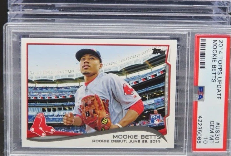 2014 Mookie Betts Topps Update Rookie PSA 10 GEM MINT Boston Red Sox - Image 1 of 1