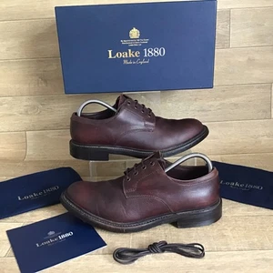 Loake 1880 BAKEWELL Mahogany Calf Leather Goodyear Sole Shoes UK 9 G - RRP £185 - Picture 1 of 24