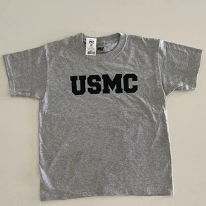 USMC United States Marine Corps Youth T-Shirt in Gray - Picture 1 of 4