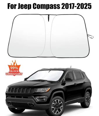For Jeep Compass 2017-2024 2025 Car Windshield Sunshade Heat Block  Accessories - Image 1 of 4