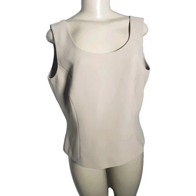 Blusa Formal Tahari Arthur S Levine Petite Sin Mangas Top Cremallera Lateral 14P Foto 1 de 4