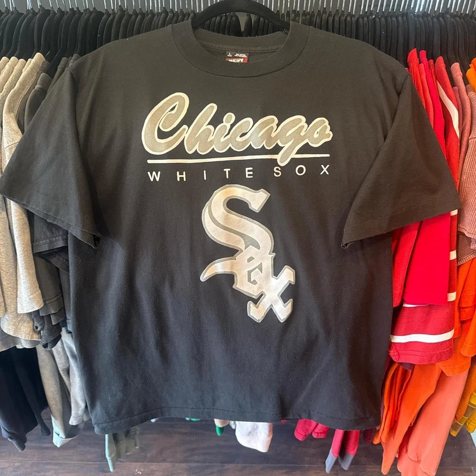 Chicago White Sox mlb baseball logo short sleeve black color shirt VK03238 - Image 1 of 1