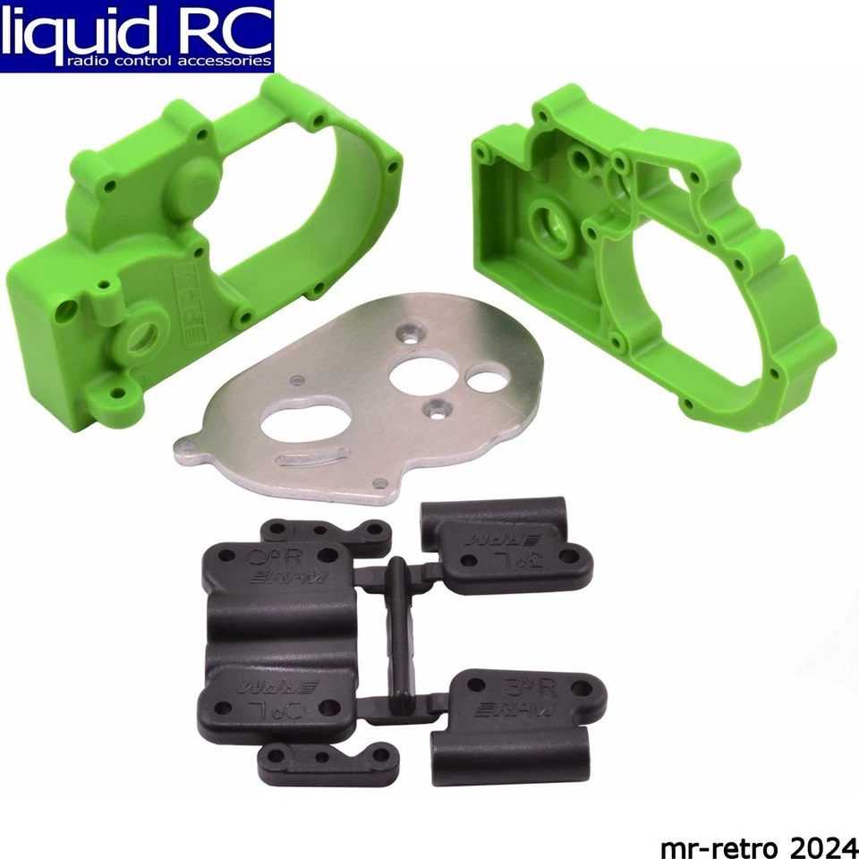 RPM R/C Products 73614 Gearbox Housing & R Mounts Green:TRA 2WD Vehicles - Image 1 of 1